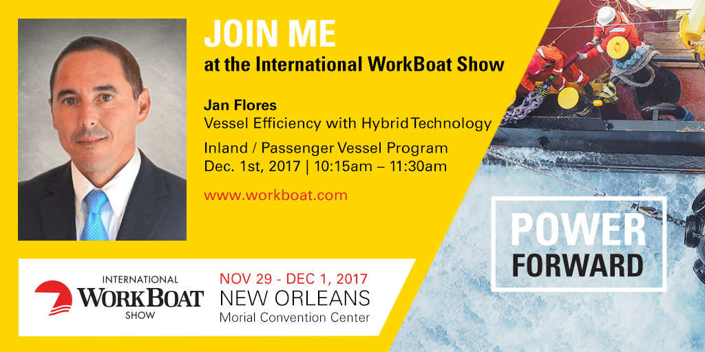 Invite to join Jan Flores at International WorkBoat Show